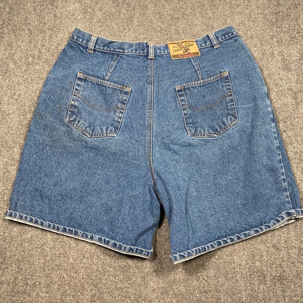 No Excuses Shorts Womens Sz 21/22 Medium Wash Denim‎ Jean Shorts HOLE